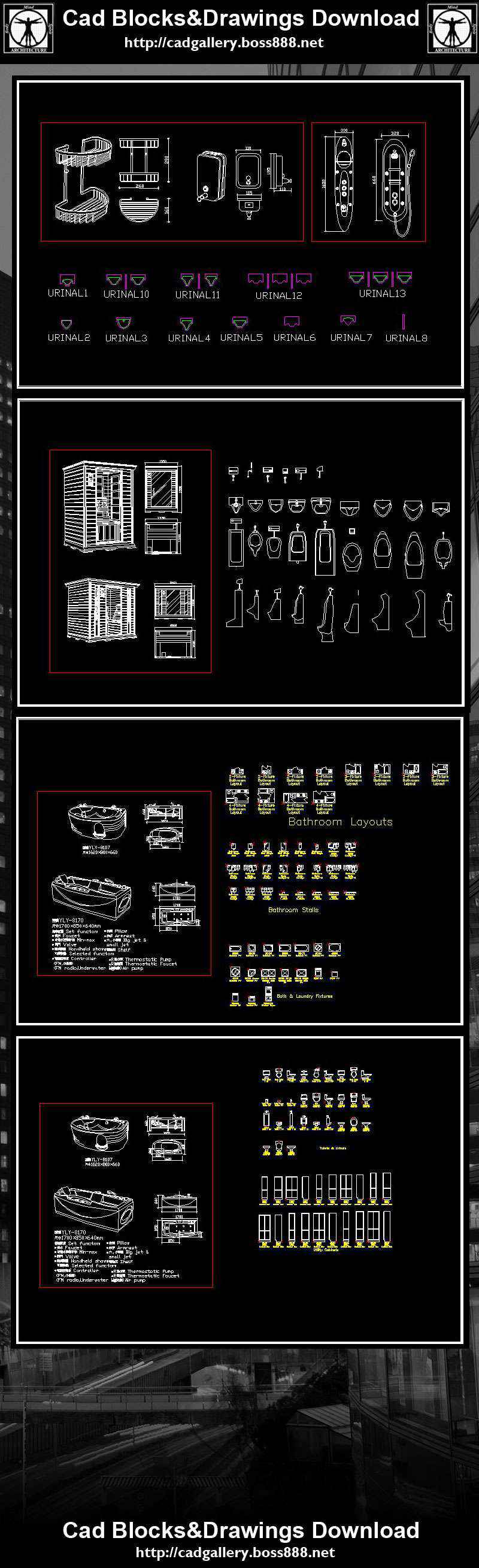 【Bathroom Blocks】Autocad Blocks & Drawings Download 【Bathroom Blocks】Autocad Blocks & Drawings Download
