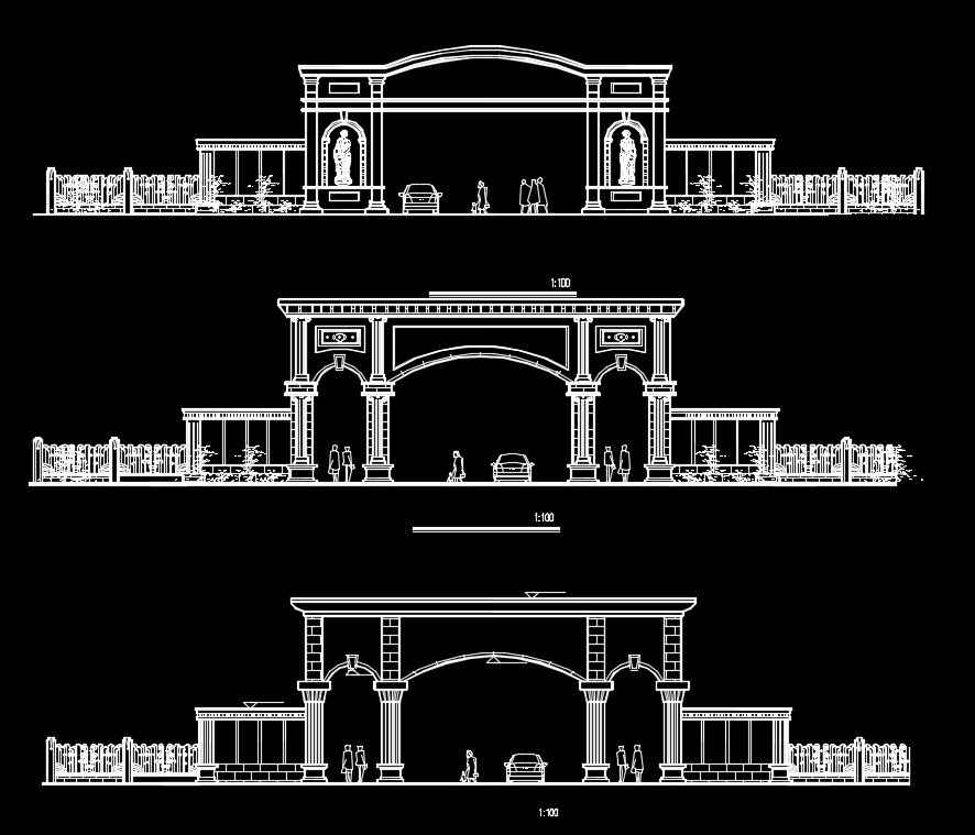 Decorative Elements,Carried of viceroys,Outdoor Decoration,Columns,CAD blocks for outdoor living design projects