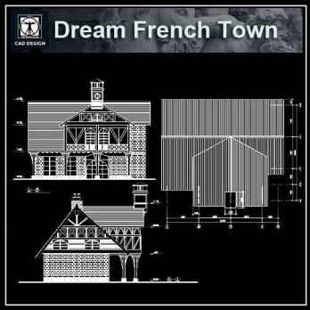 Dream French Town drawings