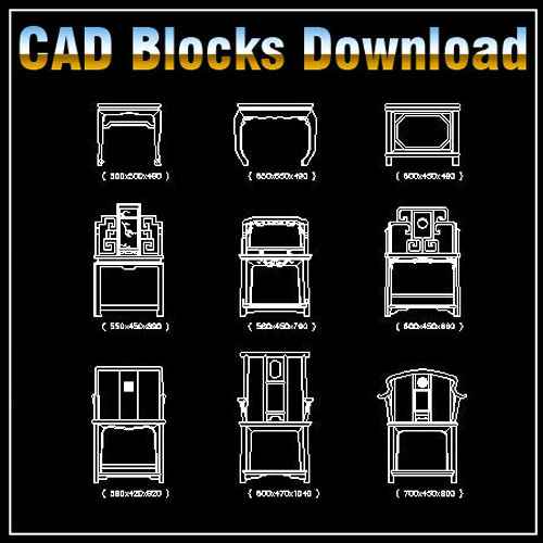 Free Chinese Furniture Blocks
