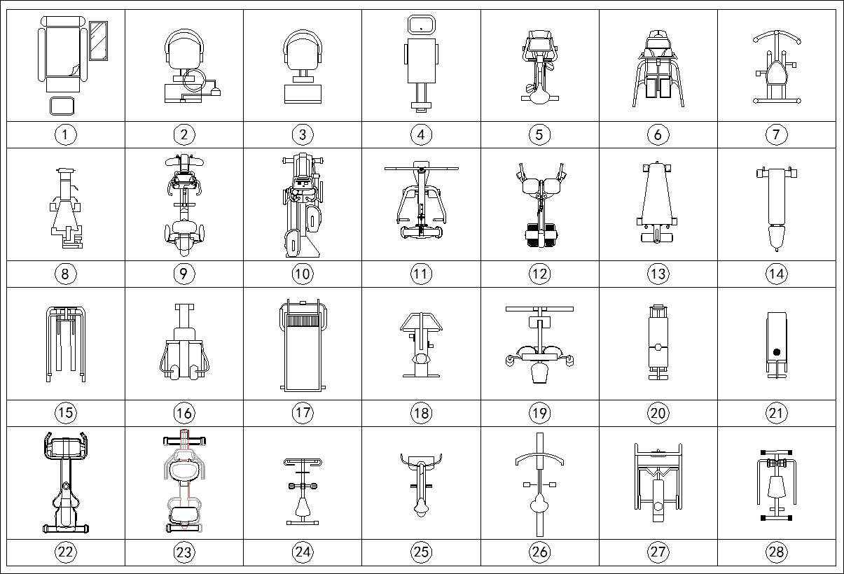 Fitness equipment cad blocks - Image 3