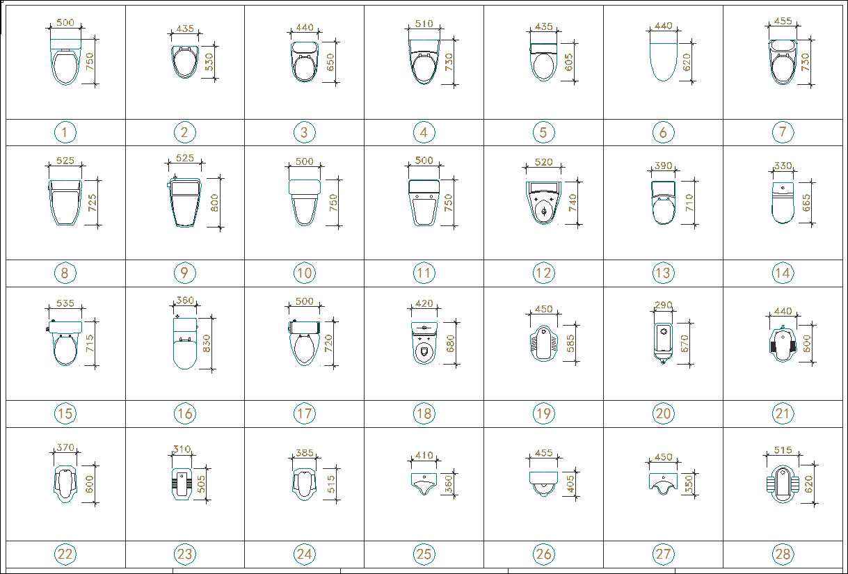 Toilet & Bathroom Cad Set - Image 6