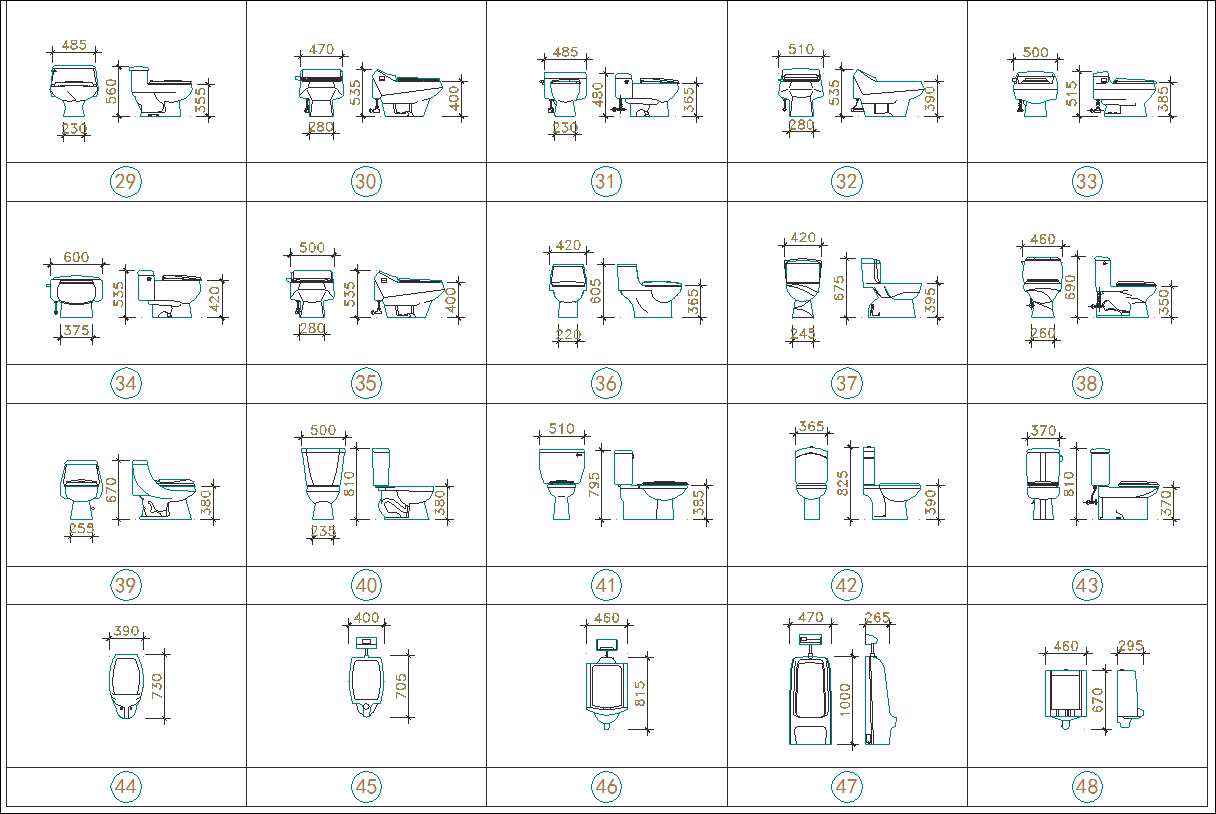Toilet & Bathroom Cad Set - Image 5