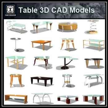 Tables 3D Cad Models