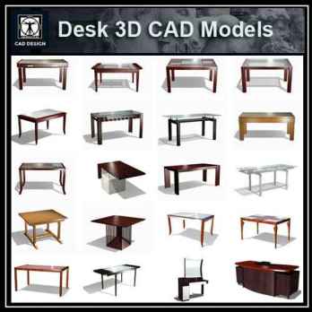 Desks 3D Cad Models