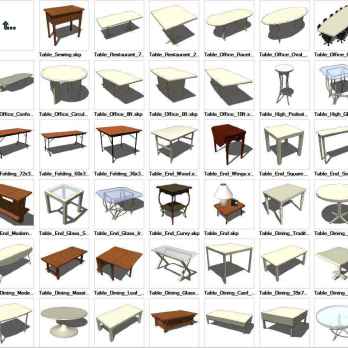 Sketchup Tables 3D models download
