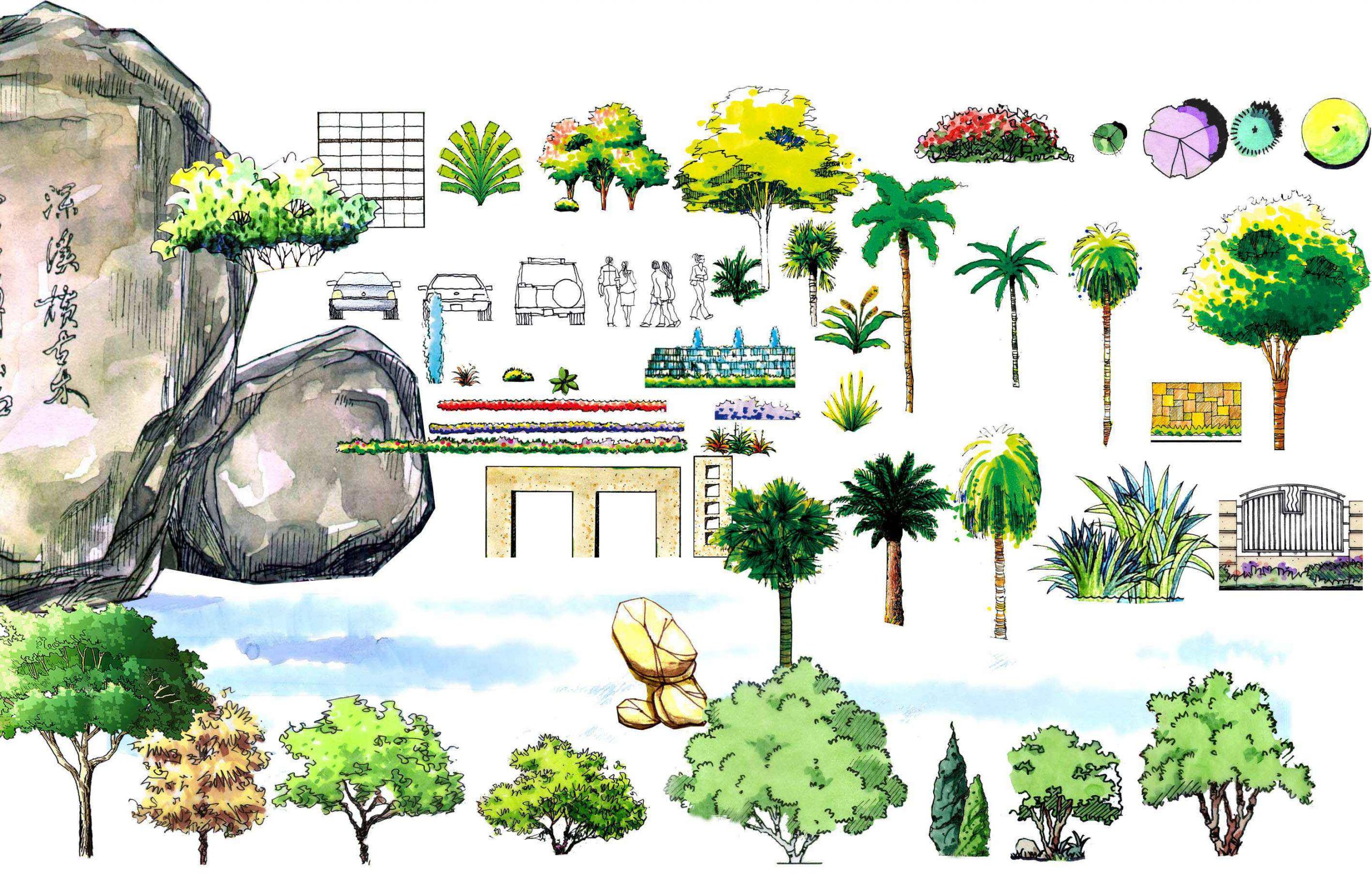 Hand-painted PSD Landscape Blocks 1 - Image 3