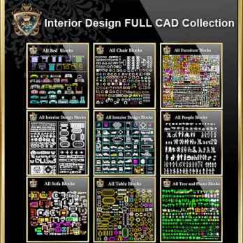 【Interior Design Full CAD Blocks Collections】(Best Collections!!)