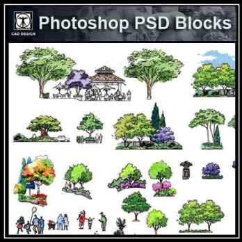 Hand-painted PSD Landscape Blocks 5