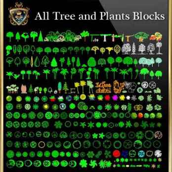 Tree and Plants CAD Blocks Collection