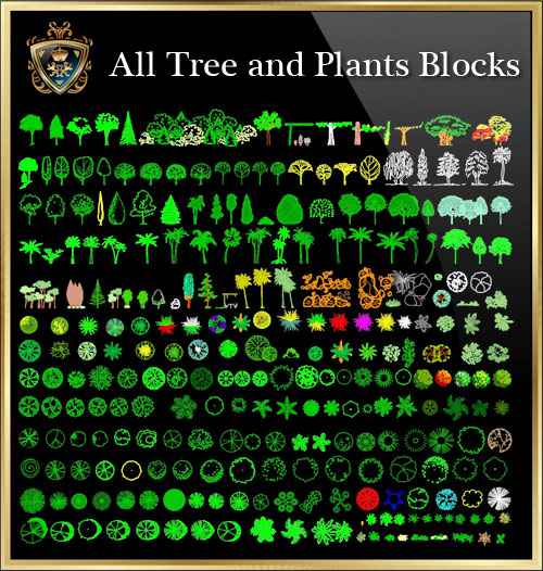 Tree and Plants CAD Blocks Collection