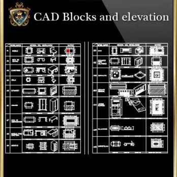 CAD Blocks and elevation(All in one!!)