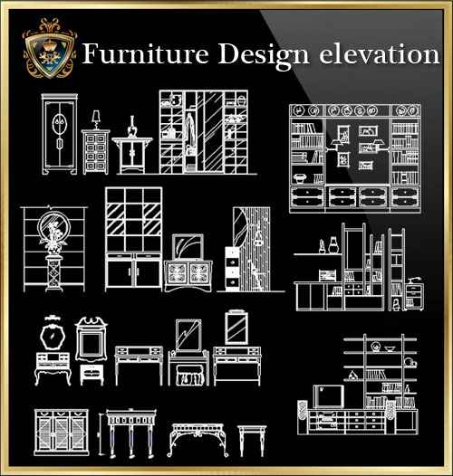 ALL Furniture Design elevation(All in one!!)