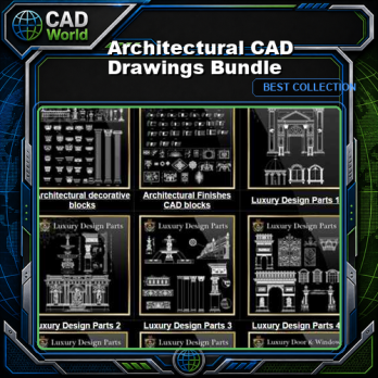 【Architectural CAD Drawings Bundle】(Best Collections!!)