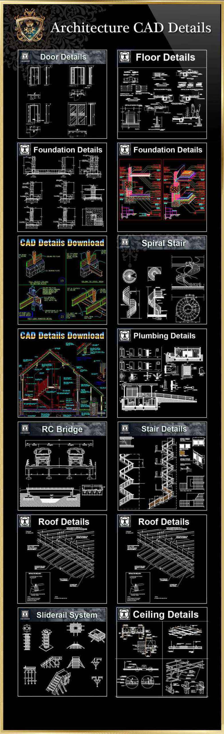 【All 40 Architecture CAD Details Collections】 (Total 40 Best Collections) - Image 13