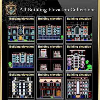 【All Building Elevation CAD Drawing Collections】(Best Collections!!)