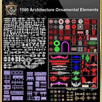 【Over 1000+ Architecture Ornamental Elements】(Best Collections!!)