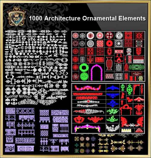 【Over 1000+ Architecture Ornamental Elements】(Best Collections!!)