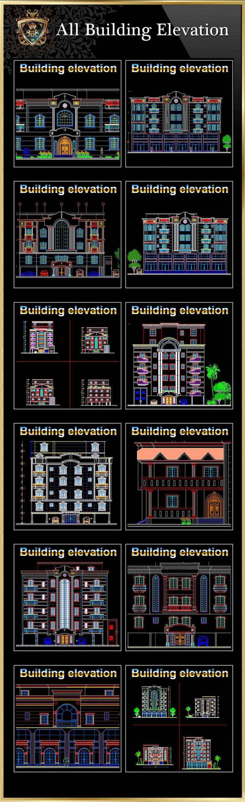 【All Building Elevation CAD Drawing Collections】(Best Collections!!) - Image 2