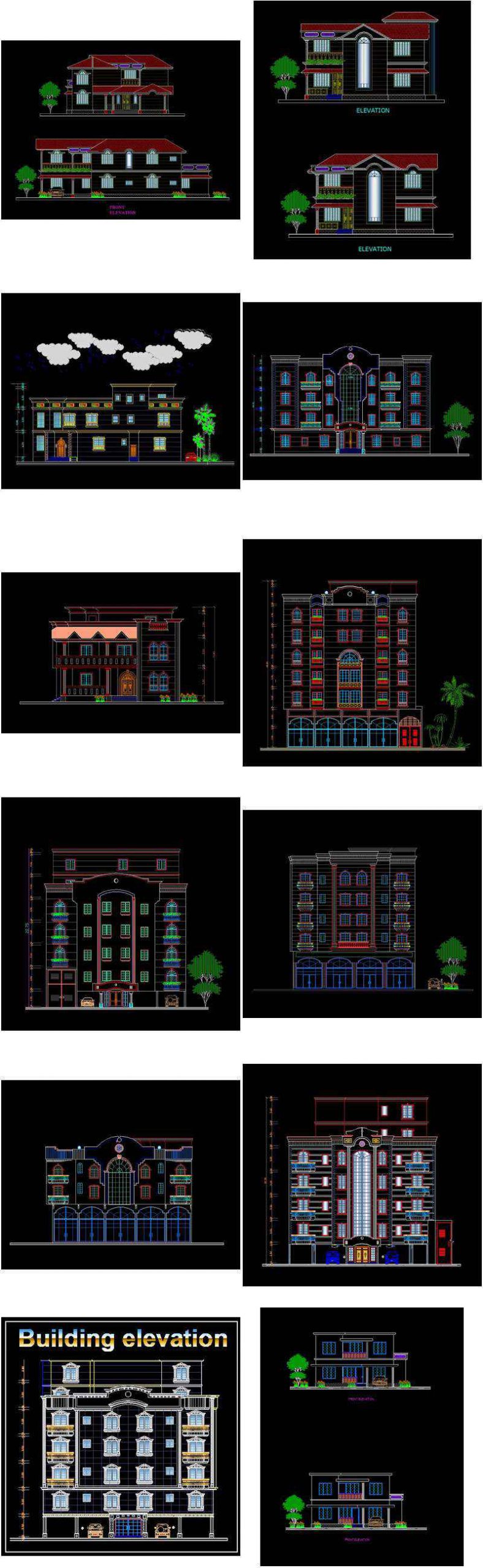 【All Building Elevation CAD Drawing Collections】(Best Collections!!) - Image 14