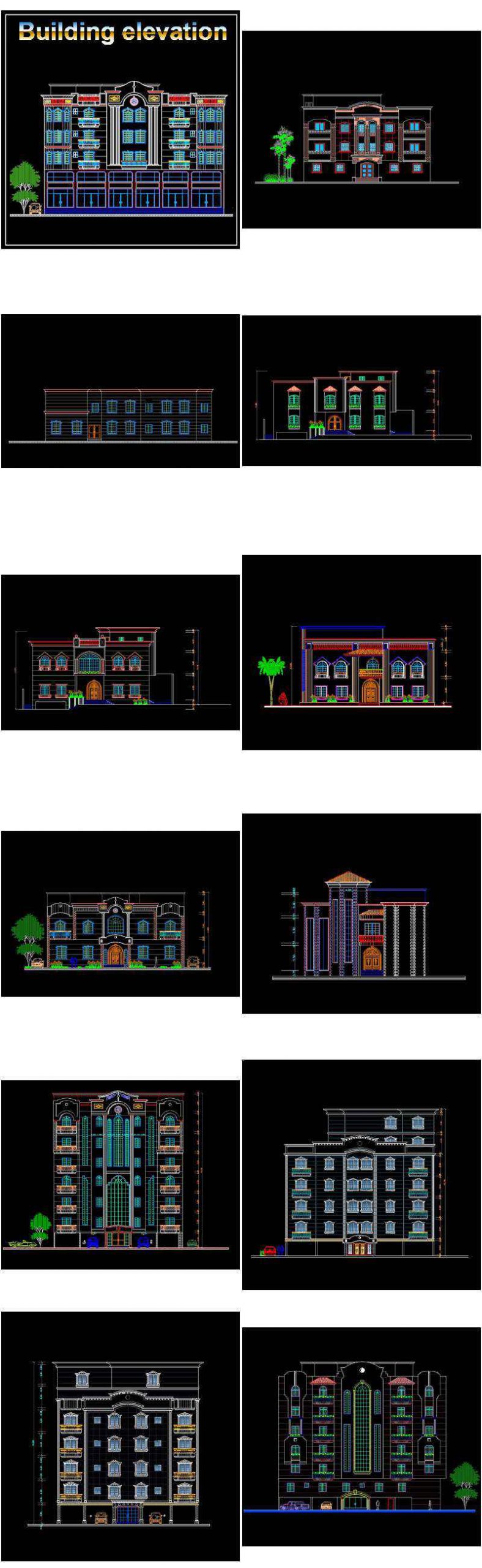 【All Building Elevation CAD Drawing Collections】(Best Collections!!) - Image 10