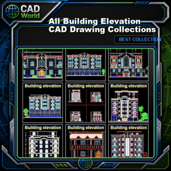 【All Building Elevation CAD Drawing Collections】(Best Collections!!)