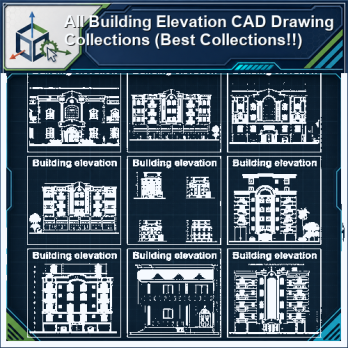 All Building Elevation CAD Drawing Collections (Best Collections!!) product thumbnail