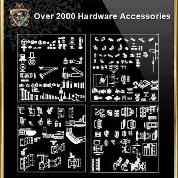 Over 2000 Hardware Accessories CAD blocks