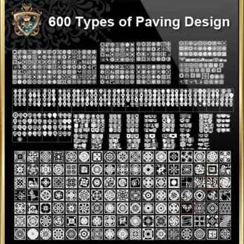 Over 600+ Types of Paving Design CAD Blocks