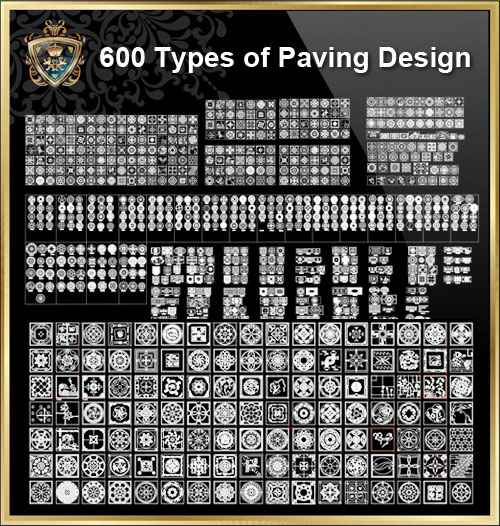Over 600+ Types of Paving Design CAD Blocks