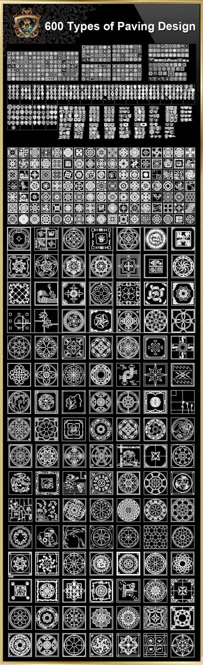 Over 600+ Types of Paving Design CAD Blocks - Image 17