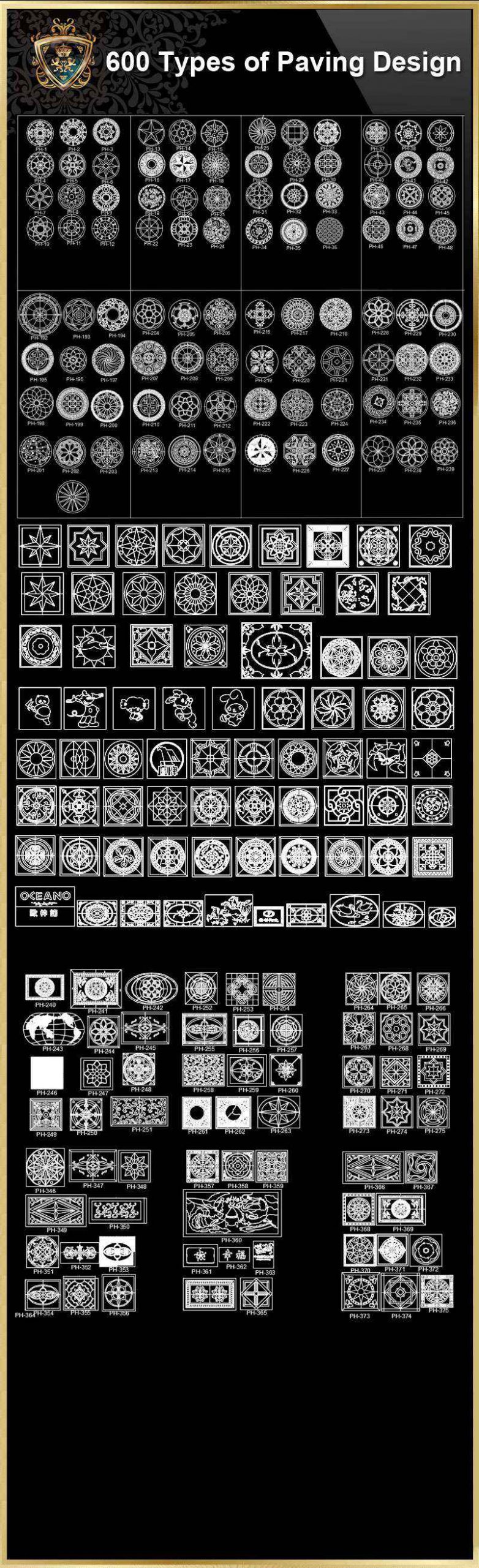 Over 600+ Types of Paving Design CAD Blocks - Image 16