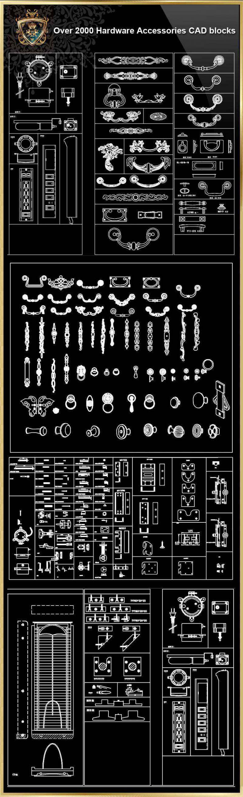Over 2000 Hardware Accessories CAD blocks - Image 25
