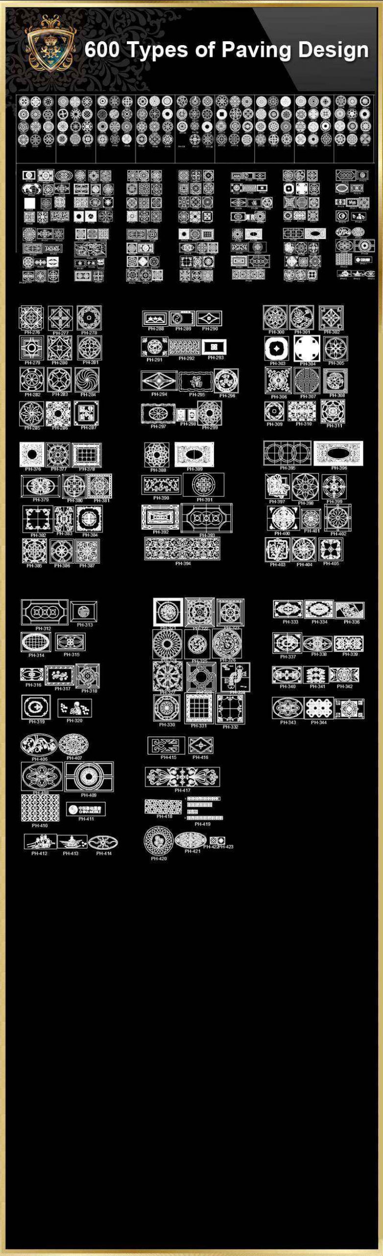 Over 600+ Types of Paving Design CAD Blocks - Image 15