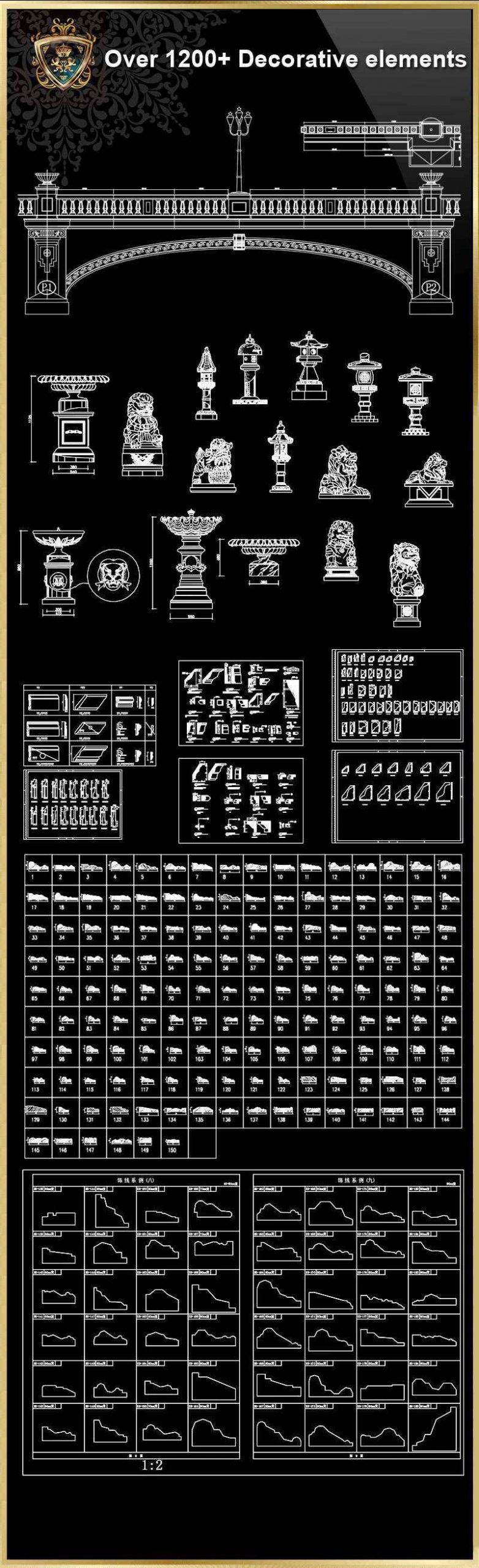 Over 1200+ Corner Post,Plain Molding,Crown molding,Chair-rail,Door Trim,Skirting Board,Decorative Elements - Image 22