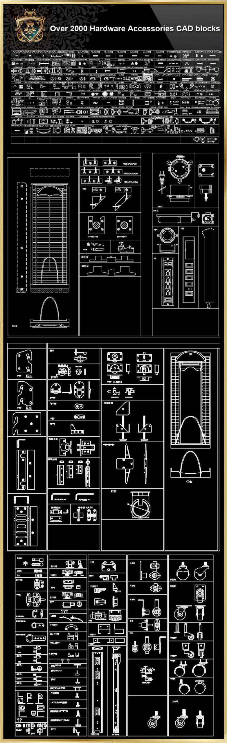 Over 2000 Hardware Accessories CAD blocks - Image 24