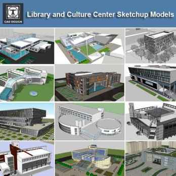 【Download 15 Library Sketchup 3D Models】 (Recommanded!!)