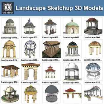 European Pavilion 3D Models-Sketchup 3D Models