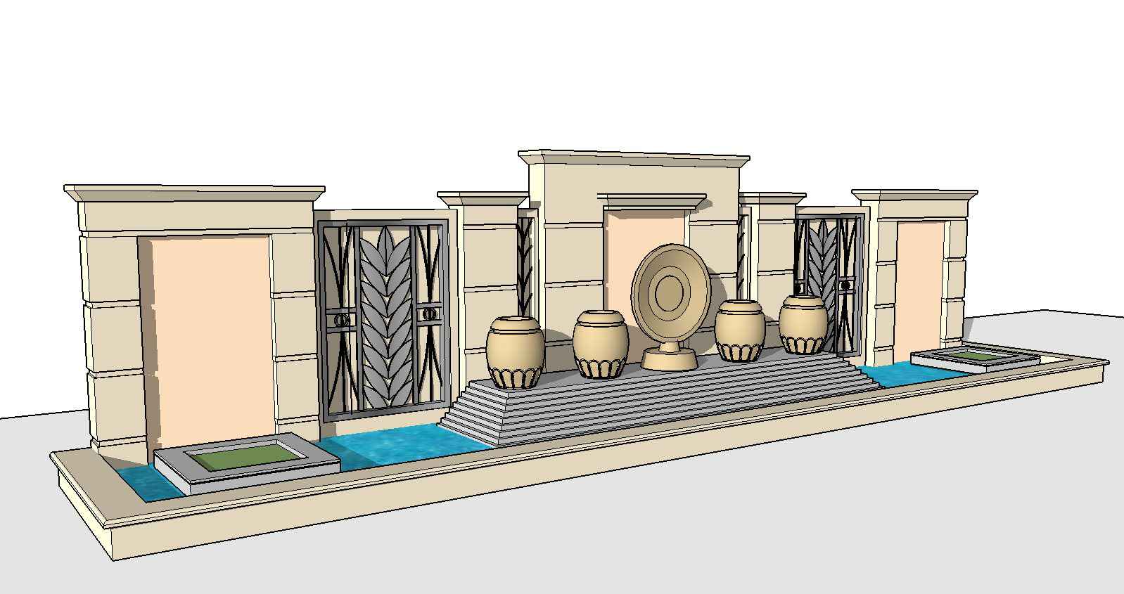 European Fountain & Waterfall Landscape-Sketchup 3D Models(Best Recommanded!!) - Image 10