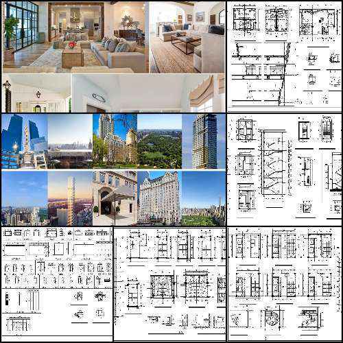 ★【Residential Building CAD Details Collection V.2】Layout,Lobby,Room design,Public facilities,Counter@Autocad Blocks,Drawings,CAD Details,Elevation - Image 9