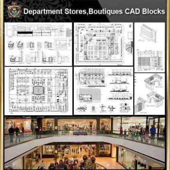 ★【Shopping Centers,Store CAD Design Blocks,Details Bundle】@Shopping centers, department stores, boutiques, clothing stores, women's wear, men's wear, store design-Autocad Blocks,Drawings,CAD Details