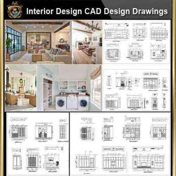 ★【Interior Design CAD Design,Details,Elevation Collection】Residential Building,Living room,Bedroom,Restroom,Decoration@Autocad Blocks,Drawings,CAD Details,Elevation