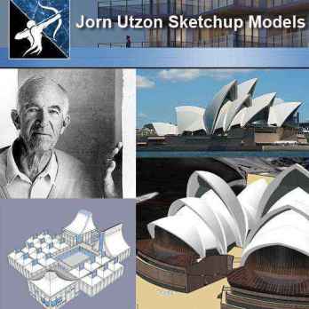 Download 2 Projects of Jorn Utzon Architecture Sketchup 3D Models(*.skp file format)