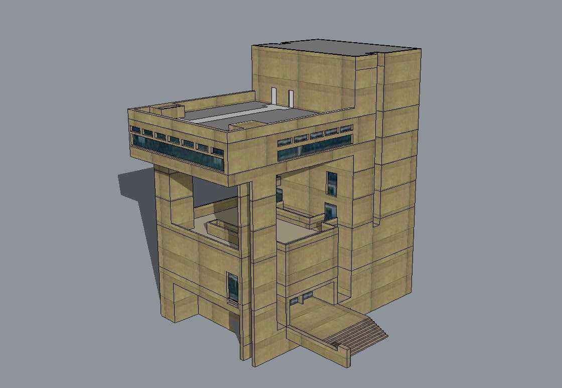 Download 6 Projects of Ieoh Ming Pei Architecture Sketchup 3D Models(*.skp file format) - Image 4