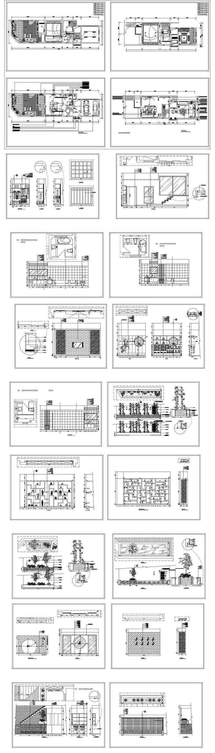 ★【Interior Design CAD Design,Details,Elevation Collection V.2】Residential Building,Living room,Bedroom,Restroom,Decoration@Autocad Blocks,Drawings,CAD Details,Elevation - Image 2