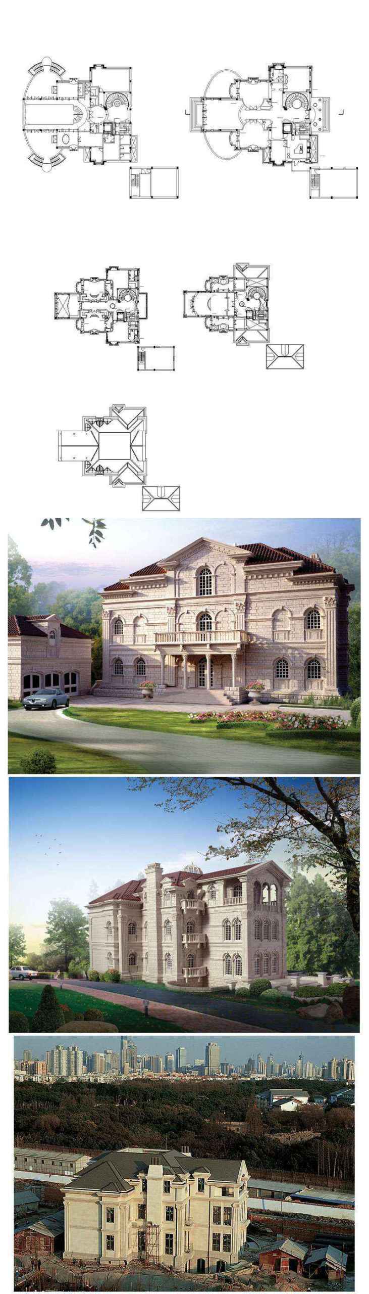 ★【Villa CAD Design,Details Project V.6-Italian Florentine Style】Chateau,Manor,Mansion,Villa@Autocad Blocks,Drawings,CAD Details,Elevation - Image 4