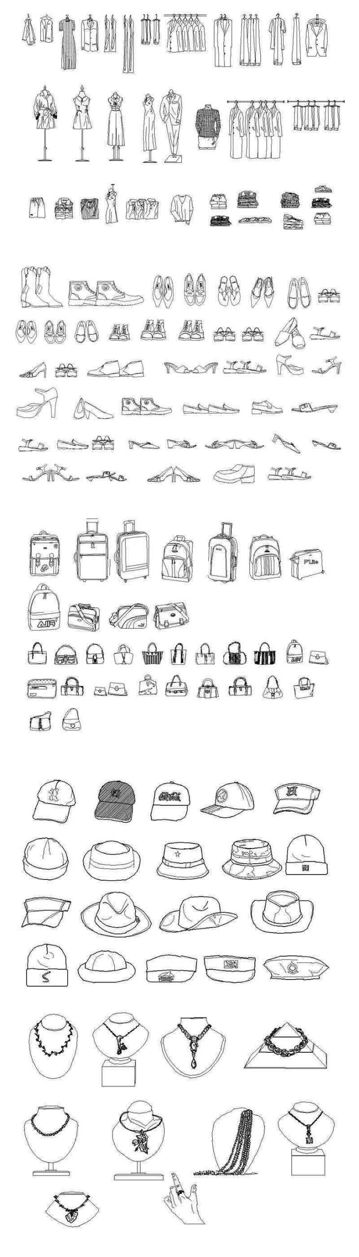 ★【Shopping Centers,Store CAD Design Elevation,Details Elevation Bundle】V.2@Shopping centers, department stores, boutiques, clothing stores, women's wear, men's wear, store design-Autocad Blocks,Drawings,CAD Details,Elevation - Image 15