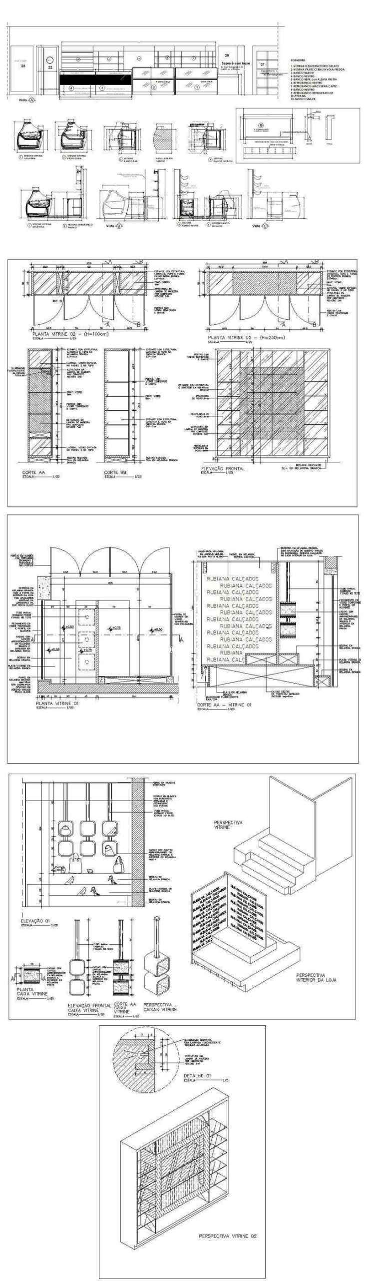 ★【Shopping Centers,Store CAD Design Elevation,Details Elevation Bundle】V.5@Shopping centers, department stores, boutiques, clothing stores, women's wear, men's wear, store design-Autocad Blocks,Drawings,CAD Details,Elevation - Image 13