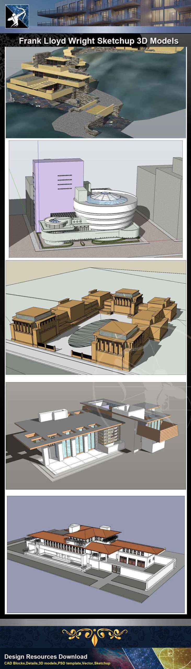 ★Total 107 Pritzker Architecture Sketchup 3D Models★ (Best Recommanded!!) - Image 27