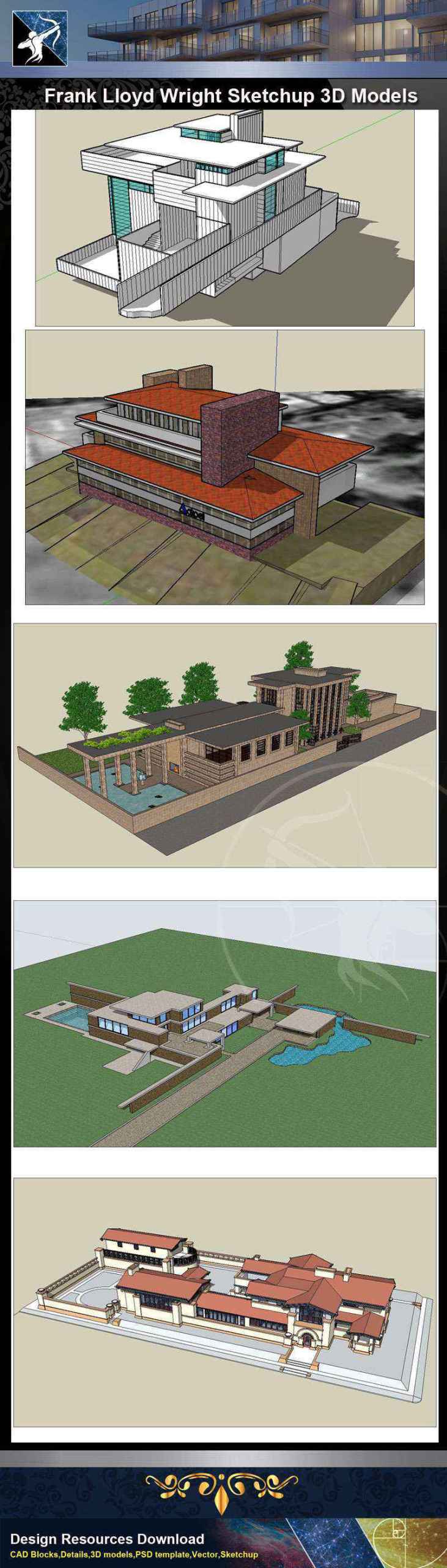 ★Total 107 Pritzker Architecture Sketchup 3D Models★ (Best Recommanded!!) - Image 26